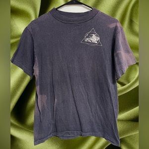 Distressed Vintage 90s Early 2000s Dragon Logo Gray Bleached T Shirt Anvil Large